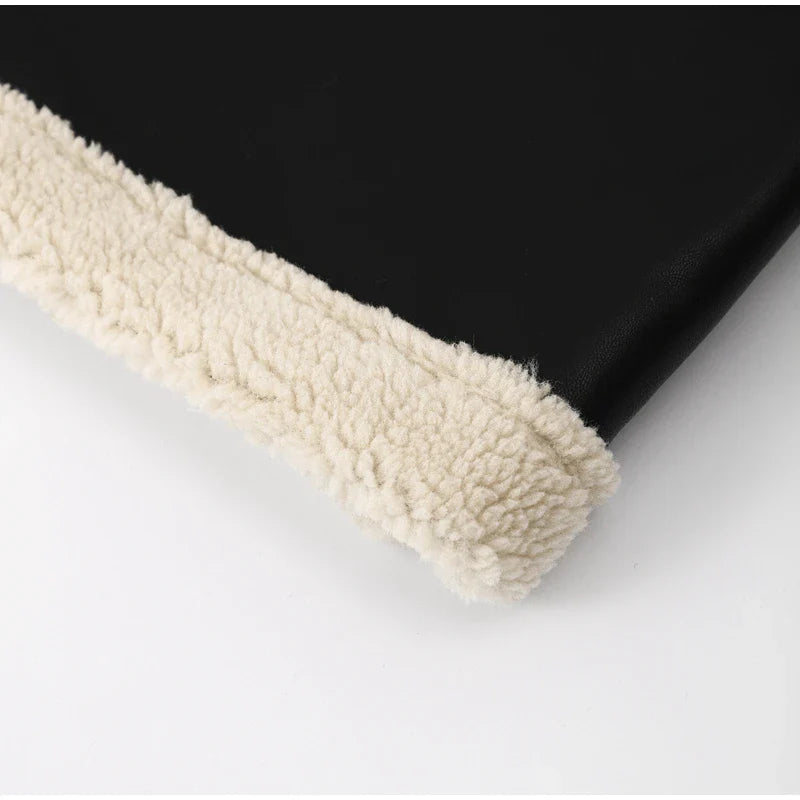 Chaqueta De Cuero Sintético Full Zip